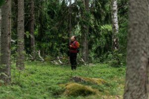 Ma­ria Mur­to Envineer Oy:stä oli yksi kol­mes­ta Ol­ki­luo­don bio­di­ver­si­teet­ti­tut­ki­muk­sen tut­ki­jas­ta. Kuva: Tapani Karjanlahti / TVO